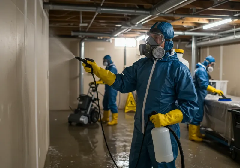 Basement Sanitization and Antimicrobial Treatment process in Roswell, GA