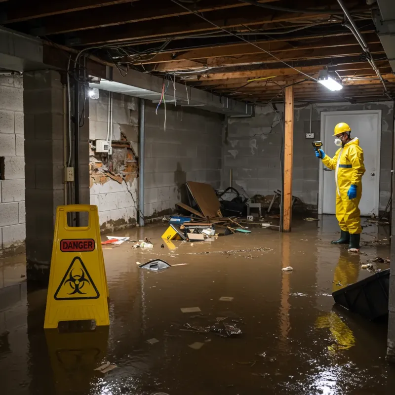 Flooded Basement Electrical Hazard in Roswell, GA Property