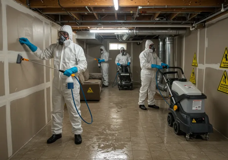 Basement Moisture Removal and Structural Drying process in Roswell, GA